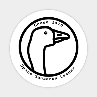 Portrait of Space Squadron Leader Goose Outline Magnet